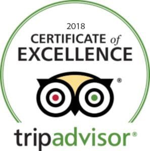 TripAdvisor Certificate of Excellence 2018