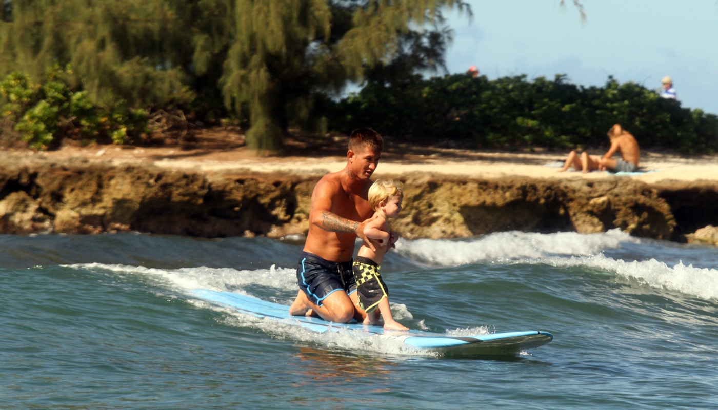 Kids surf lesson north shore oahu